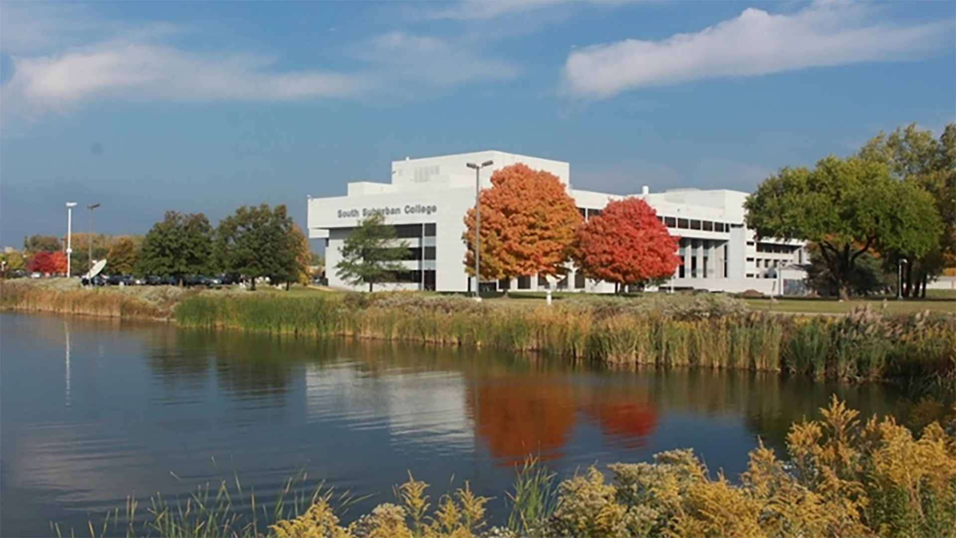 Main Campus exterior in autumn.