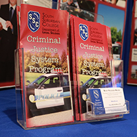 Criminal Justice System Program brochure on display