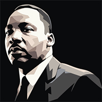 A photo of Dr. Martin Luther King, Jr.