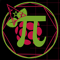 Pi logo with a raspberry symbol beneath it